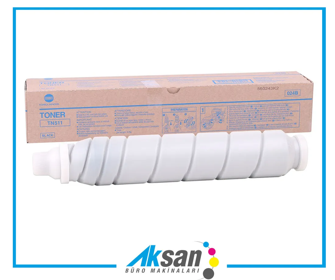 Konica Minolta TN-511 Orjinal Toner Bizhub 360-361-420-421-500-501 (024B) — Aksan Büro Gaziantep